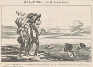 Wer! ... Chor der Pariser, die zum Baden kamen ... von Honoré Daumier
