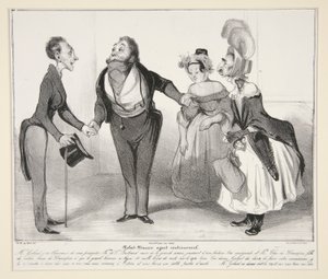 Robert-Macaire Heiratsvermittler, Platte 16 aus der Serie Caricaturana, aus dem Album Les Robert Macaires