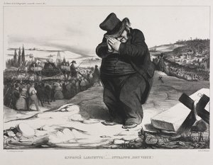 Die monatliche Vereinigung (Tafel 22): Gescheitert Lafayette! Es geschieht dir recht, mein alter Freund! von Honoré Daumier