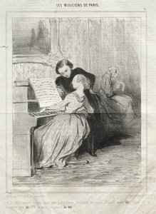Die Musiker von Paris, Platte 6: Wenn du wüsstest, wie hübsch du bist!, 6. März 1841 von Honoré Daumier