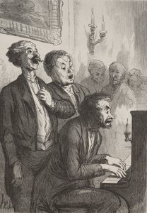 Die Sänger im Salon von Honoré Daumier