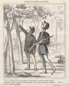 Schau, der Spatz ist weggeflogen von Honoré Daumier