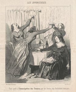 Trinkspruch auf die Emanzipation der Frauen von Honoré Daumier