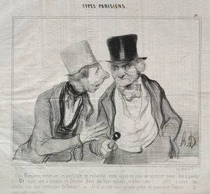 Types Parisiens, Platte 26: Ja, mein Herr, Ihr respektables Auftreten ermutigt mich...