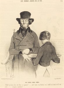 Ein Abendessen bei Véry von Honoré Daumier