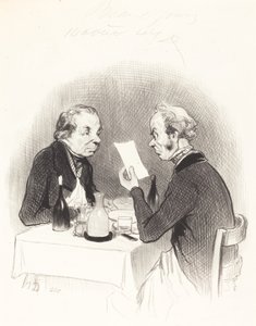 Ein mageres Abendessen von Honoré Daumier