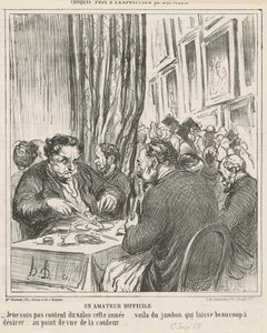 Ein schwieriger Liebhaber von Honoré Daumier