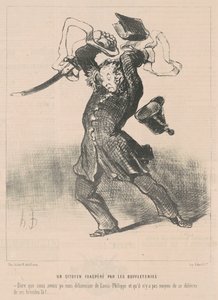 Ein Bürger, verärgert über die Büffel