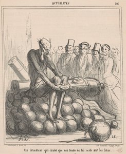Ein Erfinder, der fürchtet, dass sein Kapital ihm bleibt ... von Honoré Daumier