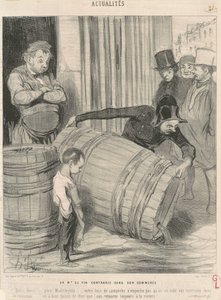 Ein verärgerter Weinhändler von Honoré Daumier