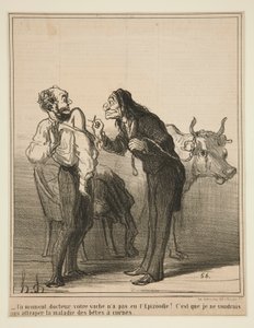 Einen Moment, Doktor, Ihre Kuh hat nicht von Honoré Daumier