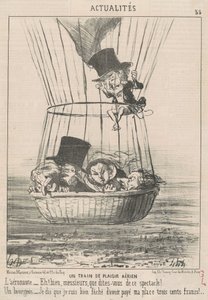 Ein Luftvergnügungszug von Honoré Daumier