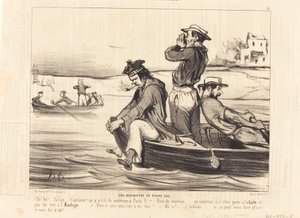 Eine Begegnung auf offener See von Honoré Daumier