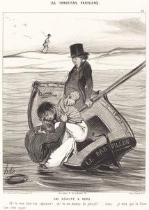 Eine Revolte an Bord von Honoré Daumier