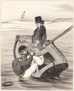 Eine Revolte an Bord von Honoré Daumier