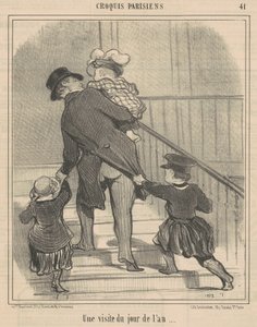 Ein Neujahrsbesuch von Honoré Daumier