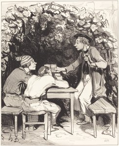 Siehst du, mein Freund... es gibt nur zwei Elemente... des Glücks... von Honoré Daumier