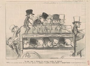 Ansicht... und Erhebung der... Omnibusse des Boulevards... von Honoré Daumier
