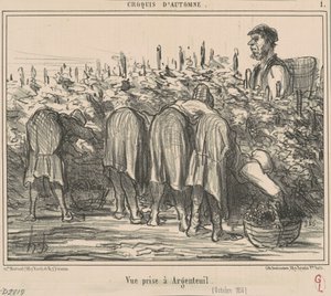 Ansicht aufgenommen in Argenteuil (Oktober 1856) von Honoré Daumier