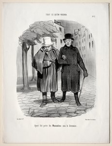 Was du willst, Tafel 7: Die Rolle der Dandies unter dem Direktorium von Honoré Daumier