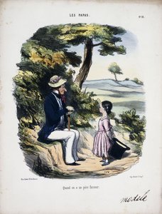 Wenn man einen tölpelhaften Vater hat, 1848 von Honoré Daumier