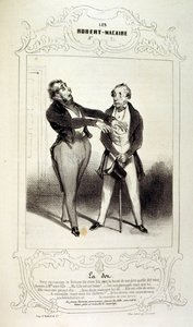 Illustrationen über Ideen und Legenden Philipon unter dem Titel Les Cent und Robert Macaire von Honoré Daumier