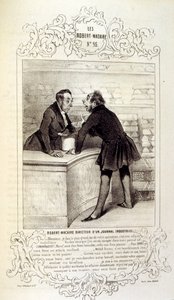 Illustrationen über Ideen und Legenden Philipon unter dem Titel Les Cent und Robert Macaire von Honoré Daumier