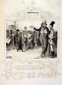 Illustrationen über Ideen und Legenden Philipon unter dem Titel Les Cent und Robert Macaire von Honoré Daumier