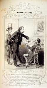 Illustrationen über Ideen und Legenden Philipon unter dem Titel Les Cent und Robert Macaire von Honoré Daumier