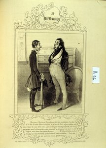 Illustrationen über Ideen und Legenden von Philipon unter dem Titel Les Cent und Robert Macaire von Honoré Daumier