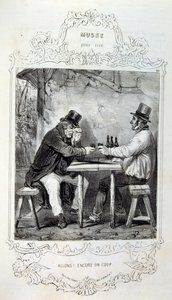 Illustrationen über Ideen und Legenden von Philipon unter dem Titel Les Cent und Robert Macaire