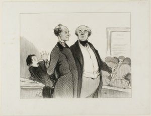 „- Wie Sie sehen können, Monsieur, habe ich in meiner Schule eine sehr gute Disziplin durchgesetzt. Sie können sich nicht vorstellen, in welchem Maße es mir gelungen ist, diesen jungen Schülern ein tiefes Gefühl des Respekts gegenüber ihrem Lehrer einzupfl von Honoré Victorin Daumier