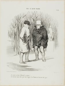 „- Es ist frisch, Herr Galimard, es ist frisch!... - Erlauben Sie mir zu sagen, dass bei 8 Grad die Flüsse und die Nasen gefroren sind...“, Platte 39 aus Tout Ce Qu