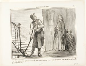 „- Es ist sinnlos, Ihnen meine Wohnung zu zeigen. Wir vermieten nicht an Mütter mit Kindern,“ Platte 1 aus Les Portiers De Paris