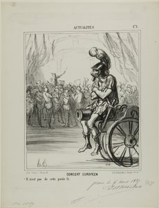 Ein europäisches Konzert. Nicht erlaubt, an diesem Teil teilzunehmen, Platte 171 aus Actualités von Honoré Victorin Daumier