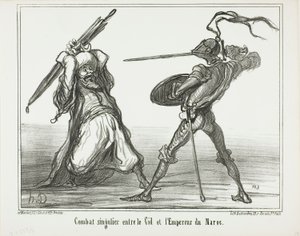 Eine ungewöhnliche Schlacht zwischen El Cid und dem Kaiser von Marokko, Platte 117 aus Actualités