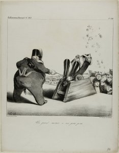 Ein großer Mörser mit kurzer Reichweite, Tafel 488 von Honoré Victorin Daumier