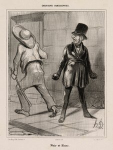Schwarz und Weiß, Tafel 23 aus Émotions Parisiennes von Honoré Victorin Daumier