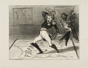 Kaiser Nikolaus arbeitet in seinem Kabinett, Platte 94 aus Actualités von Honoré Victorin Daumier