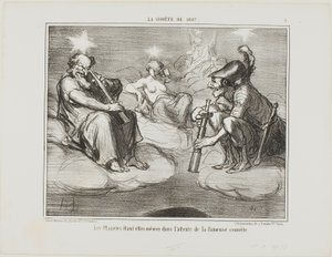 Sogar die Planeten beobachten mit Interesse die Ankunft des berühmten Kometen, Platte 9 aus La Comète De 1857
