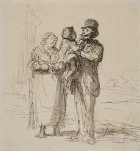 Familienszene von Honoré Victorin Daumier