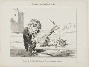 Anhänger von Herrn Cobden, die ihre friedlichen Funktionen ausüben, Tafel 5 aus Souvenirs Du Congres De La Paix von Honoré Victorin Daumier