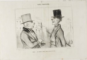 Große Zeiten für kleine Fische, Platte 7 aus Types Parisiens von Honoré Victorin Daumier