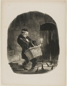 Es ist unpraktisch, eine Wohnung in Flussnähe zu mieten, Platte 13 aus Locataires et Propriétaires von Honoré Victorin Daumier