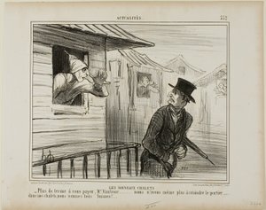 Die neuen Blockhäuser, Platte 332 aus Actualités von Honoré Victorin Daumier