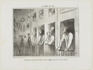 Die Straßen von Paris beginnen jede Nacht so auszusehen, Platte 7 aus La Comète De 1857 von Honoré Victorin Daumier