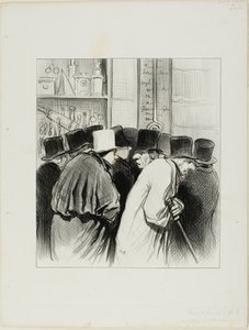 "Das Thermometer des Ingenieurs Chevalier hatte recht... bei 10 Grad haben sich die großen Flüsse sowie die Nasen erkältet... stellen Sie sich vor, dass es drei Wochen dauern könnte, bis meine Nase auftaut!...," Platte 5 aus Paris L
