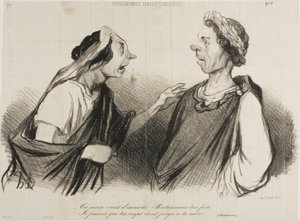 Platte 7 aus Physionomies Tragico-Classiques von Honoré Victorin Daumier