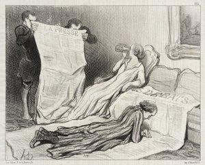 Abonnenten erhalten ihre Zeitung... von Honoré Daumier