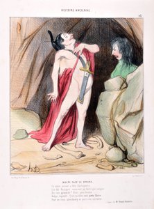 Werk von Honoré Daumier (1808-1879). Alte Geschichte Ödipus bei der Sphinx. BIBLIOTHEK DES ALCAZAR, MARSEILLE